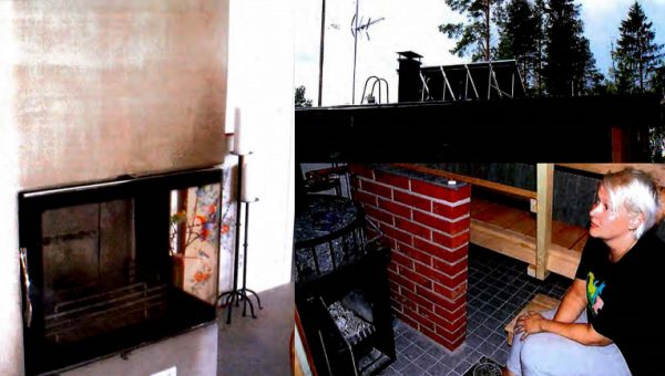 Aurinkokeräimet vesikiertotakka-ja-kiuas